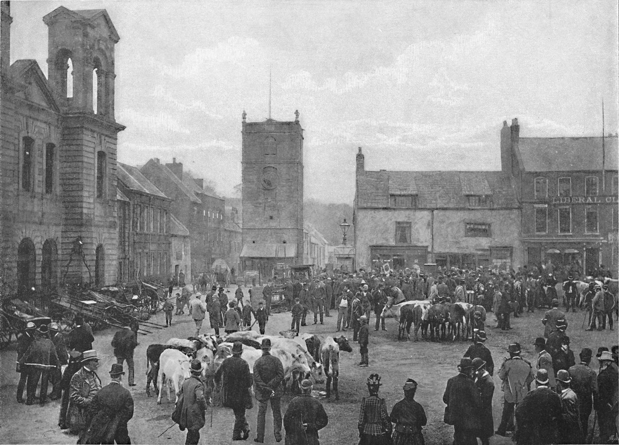 Market-Place, Morpeth, c1896 av M. Aunty