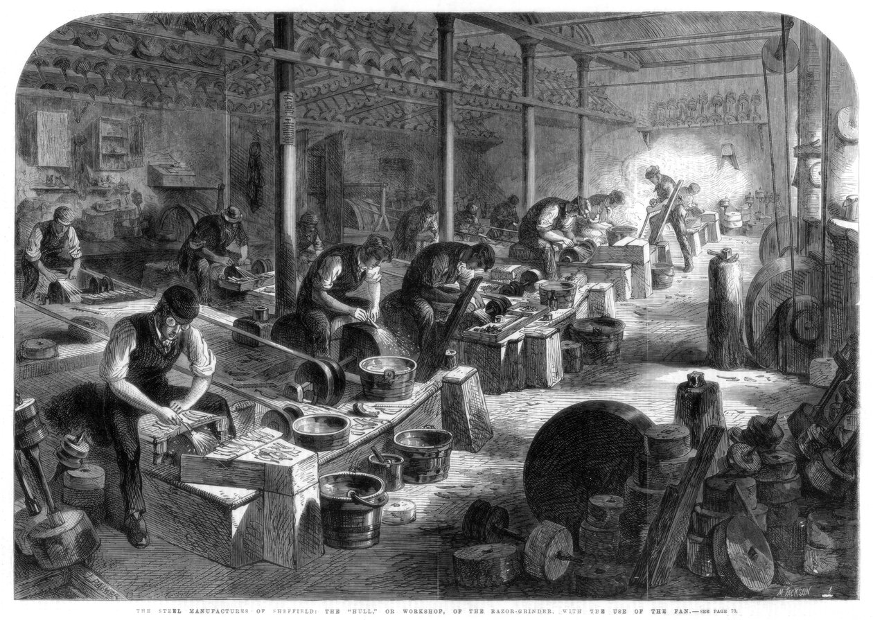 Ståltillverkare i Sheffield, Yorkshire, 1866 av M. Jackson