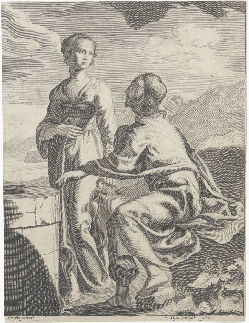 Kristus och den samaritanska kvinnan av M. Suys