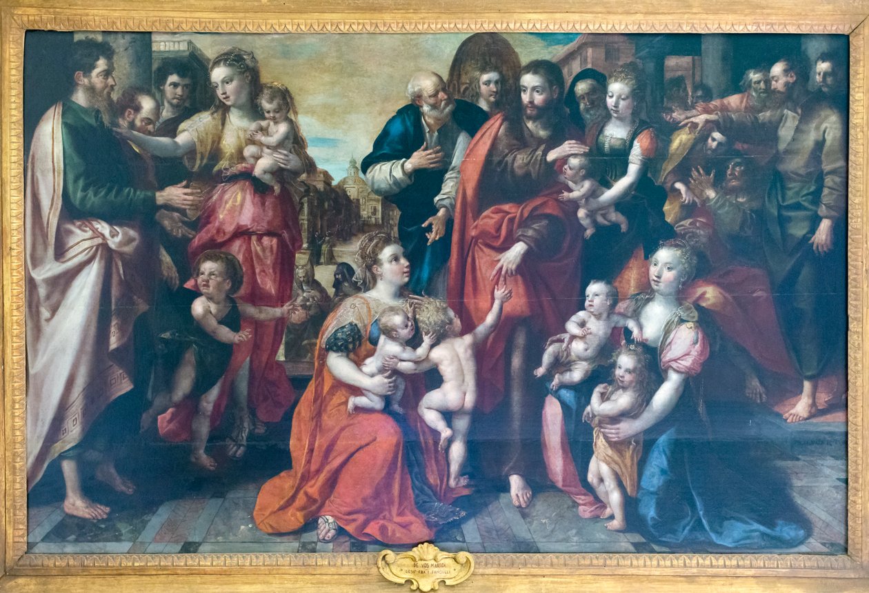 Jesus bland barn av Maarten de Vos