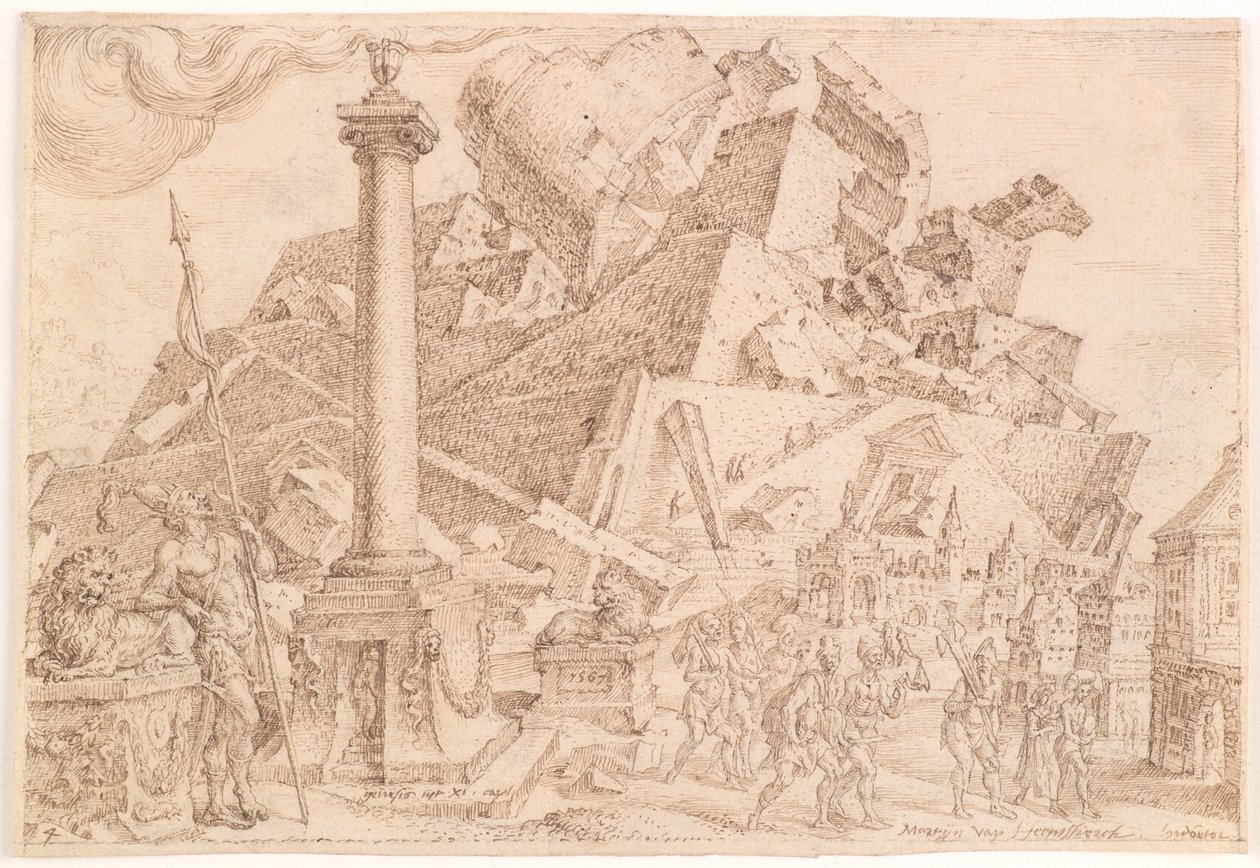 Förstörelsen av Babels torn av Maarten van Heemskerck