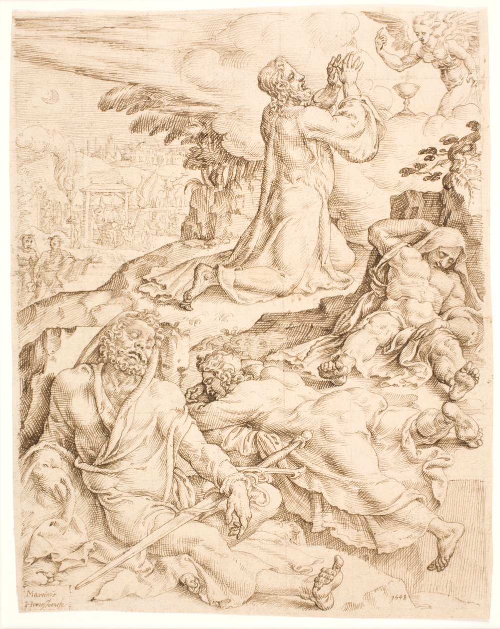 Kristus på Oljeberget av Maarten van Heemskerck