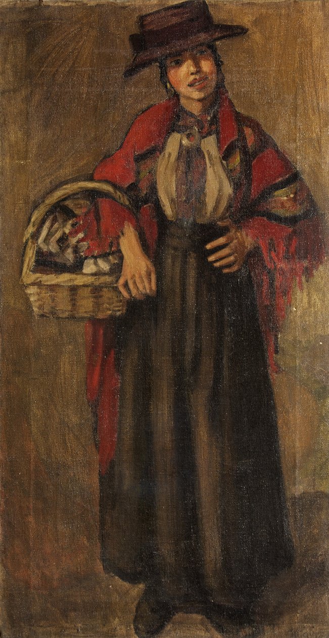 The Gypsy (olja på duk) av Mabel F. Layng