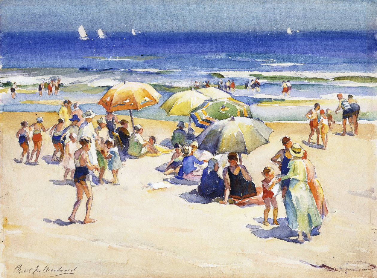En eftermiddag på stranden av Mabel Woodward