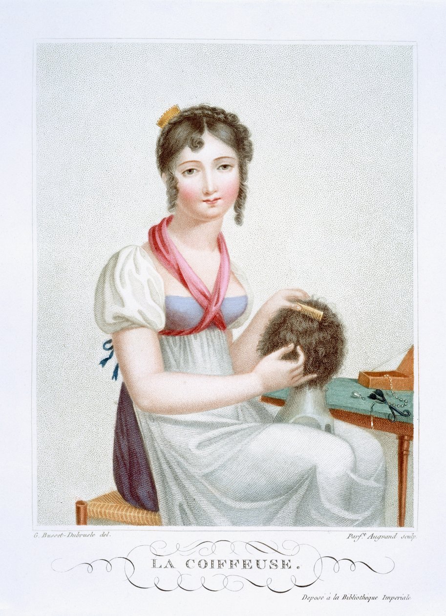 Frisören, c.1816 av Madame G. Busset Dubruste