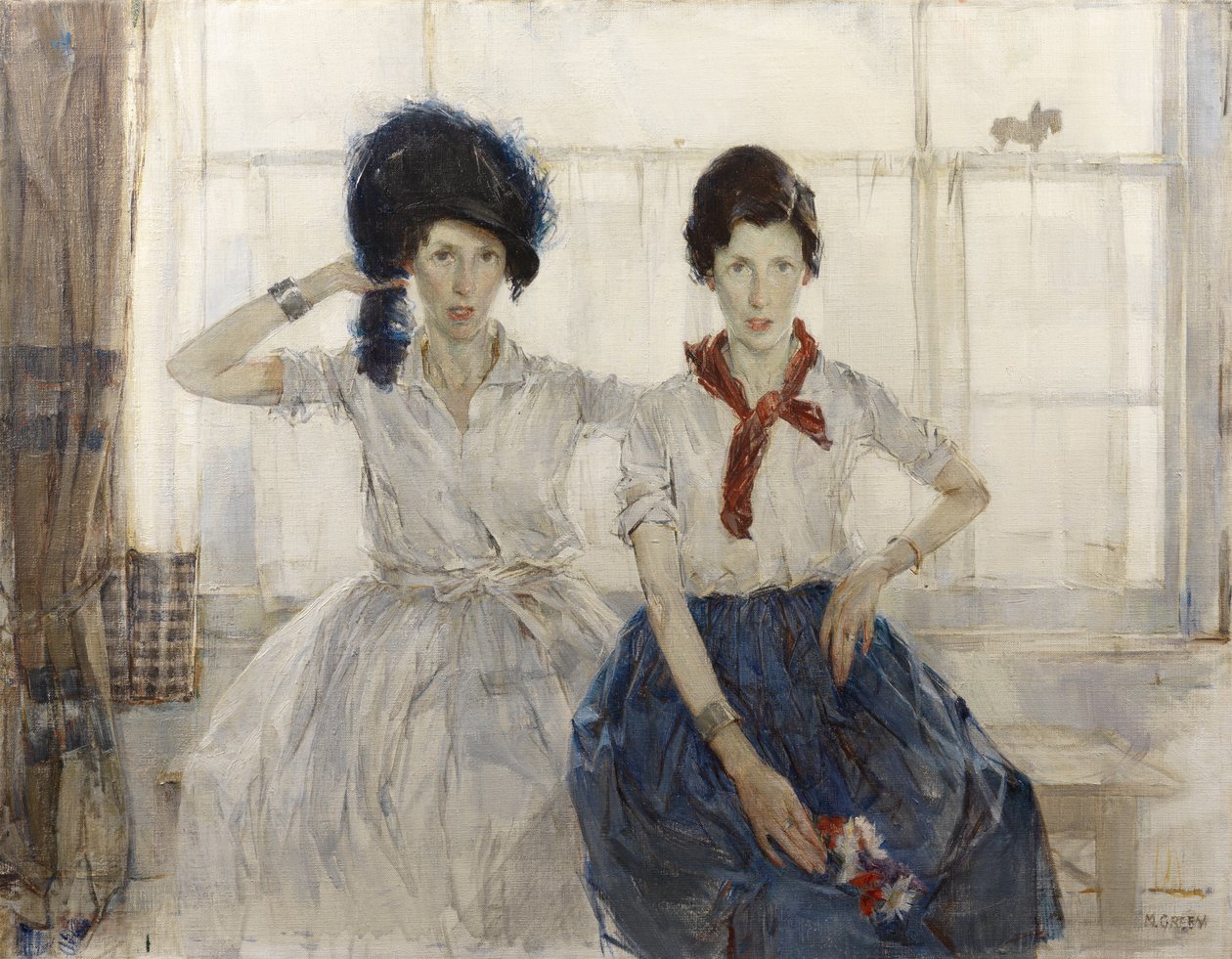 The Girls (olja på duk) av Madeline Emily Green