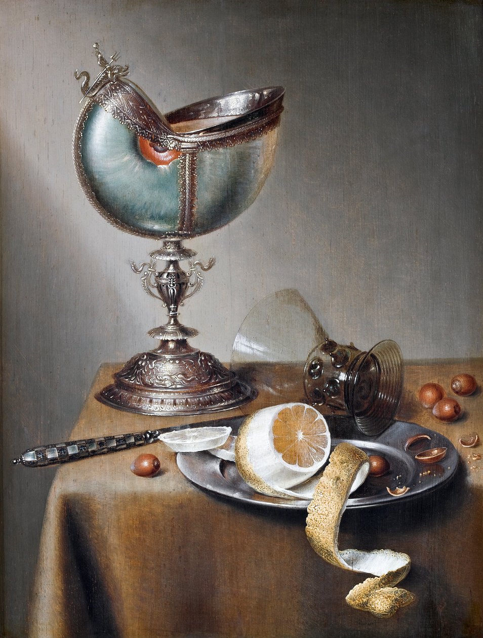 Stilleben med Nautilus Cup, c.1650 av Maerten Boelema de Stomme