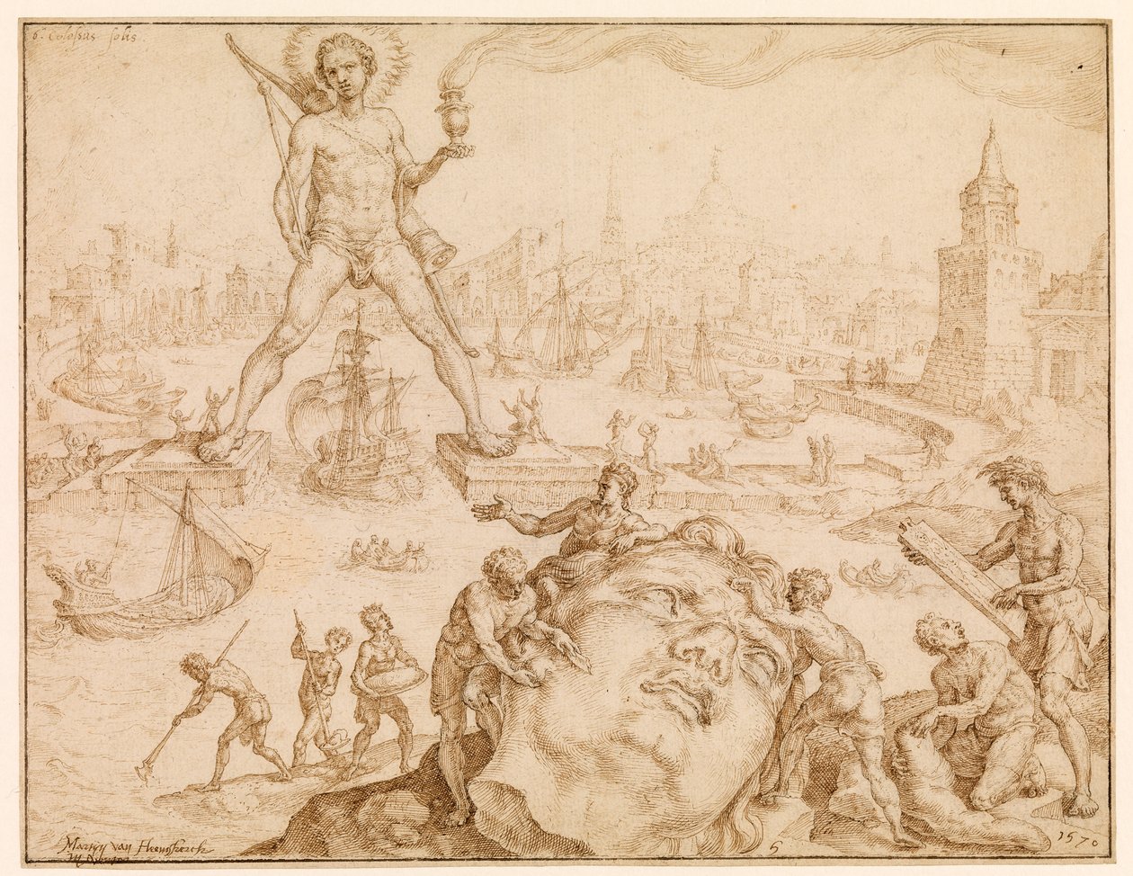 Kolossen av Rhodos, 1570 av Maerten van Heemskerck