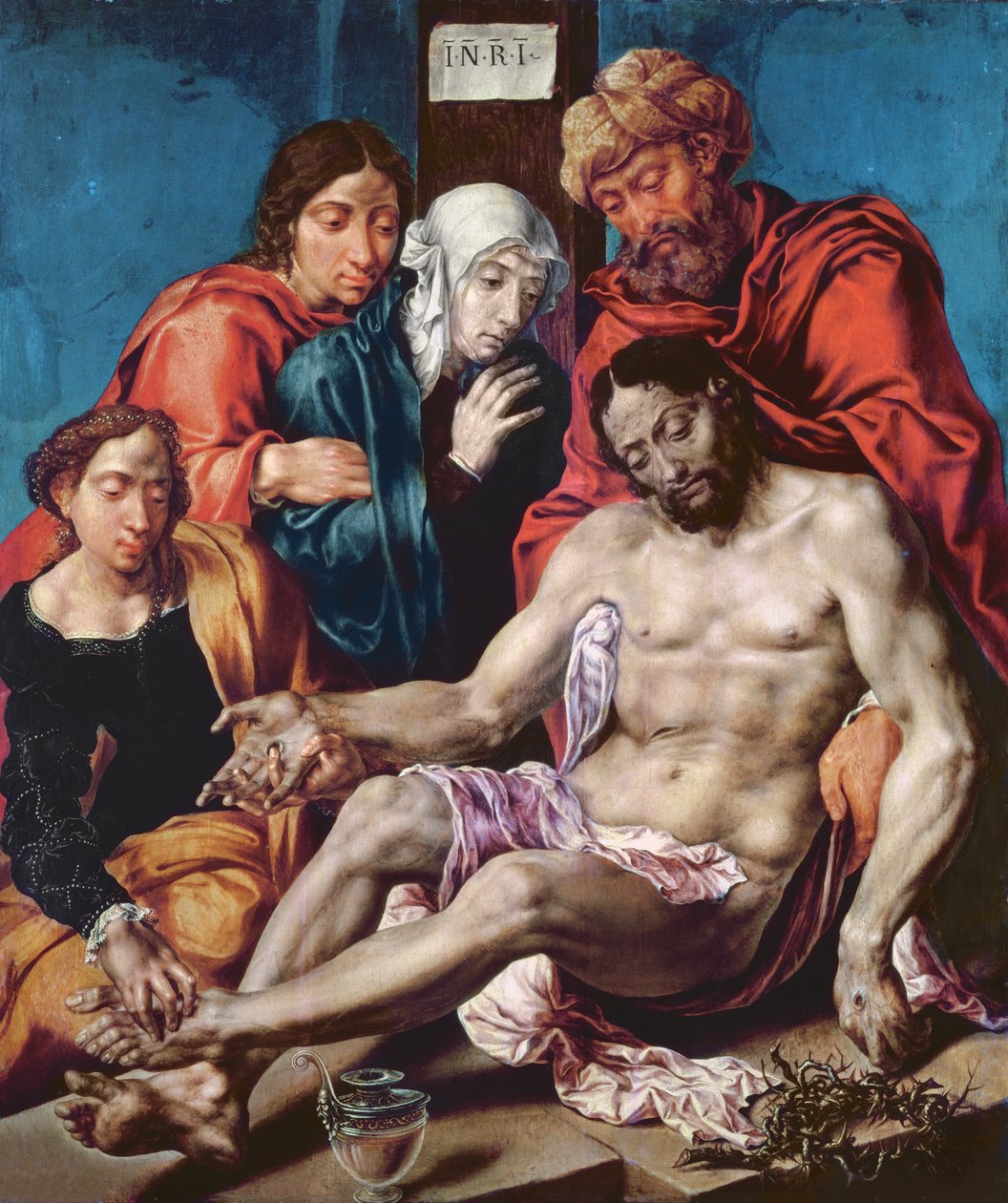 Lamentation, c.1540-45 (olja på ekpanel) av Maerten van Heemskerck
