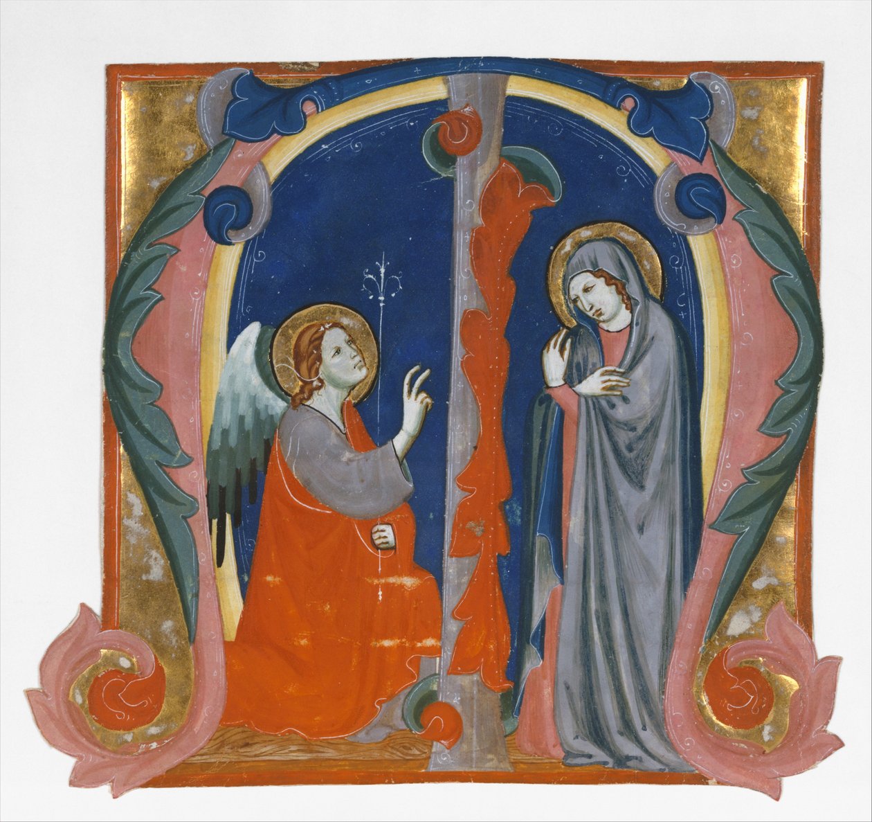 Tillkännagivande i ett initialt M, ca. 1310-15. av Maestro Daddesco