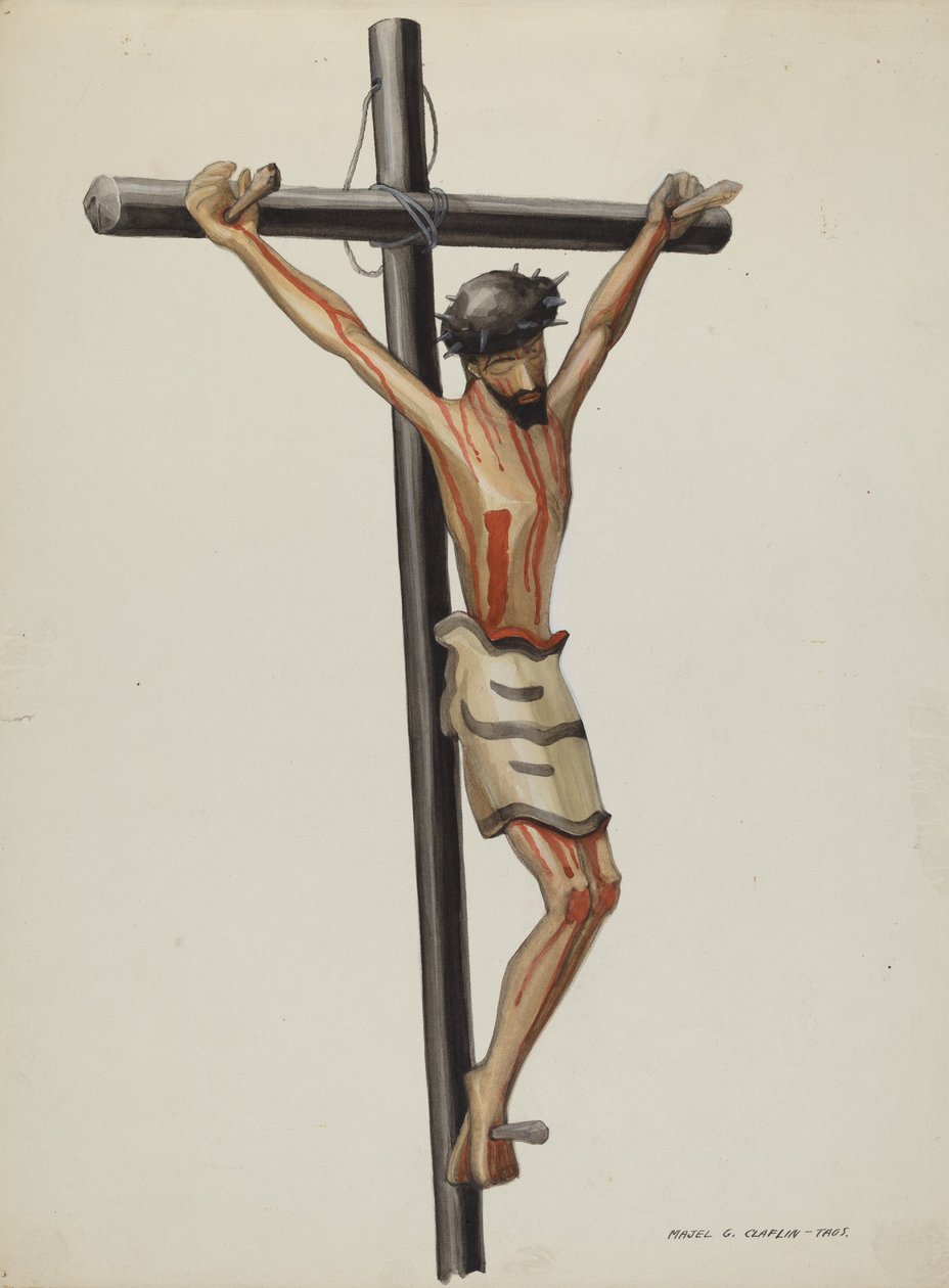 Bulto, krucifix, ca. 1937 av Majel G. Claflin