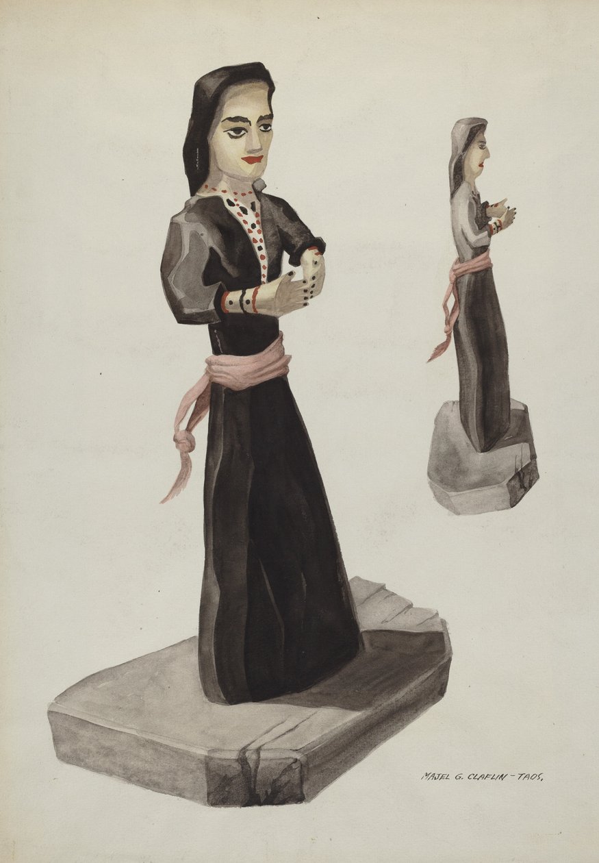 Bulto, Santa Rita, ca. 1937. av Majel G. Claflin