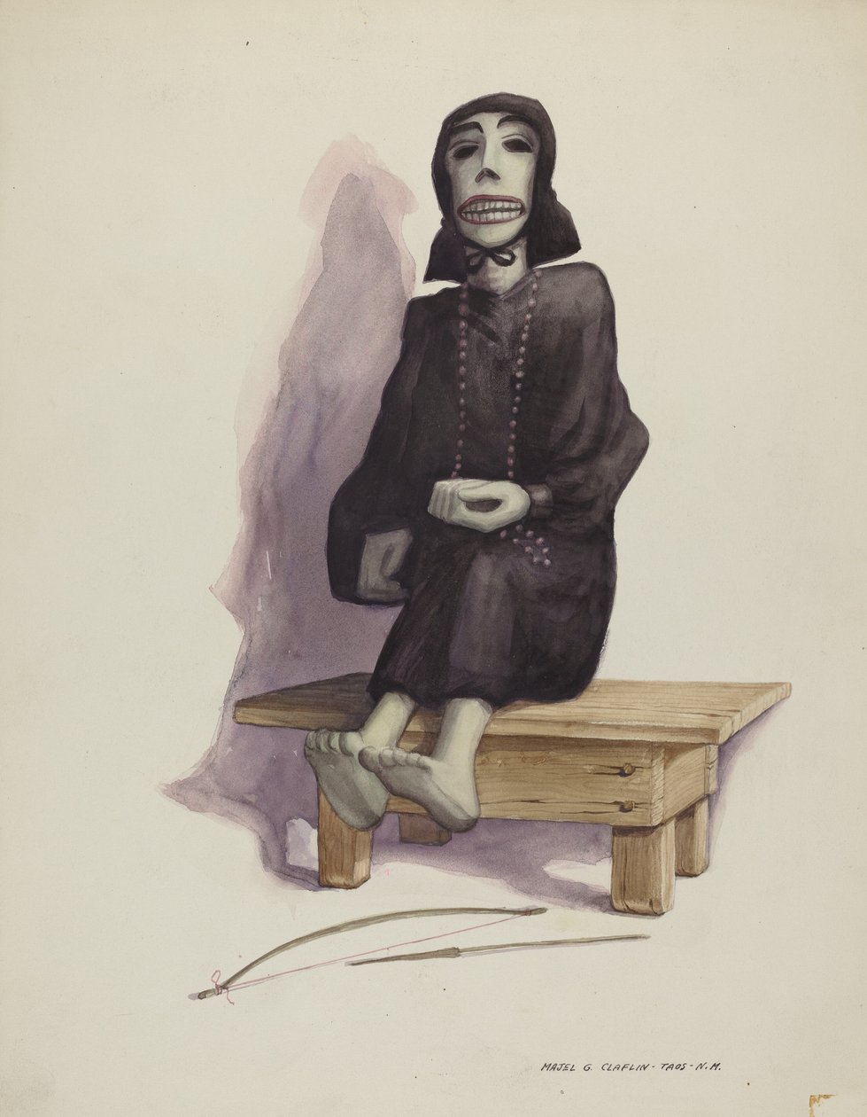 Dödsfigur Muerto, ca. 1937. av Majel G. Claflin