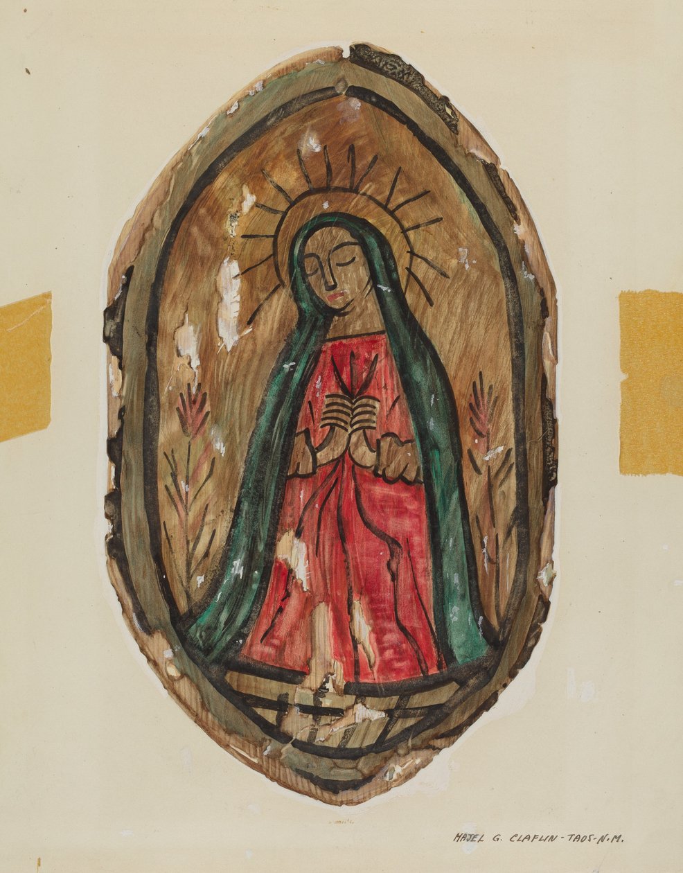 Altartavla - Santa Maria, ca. 1939. av Majel G. Claflin