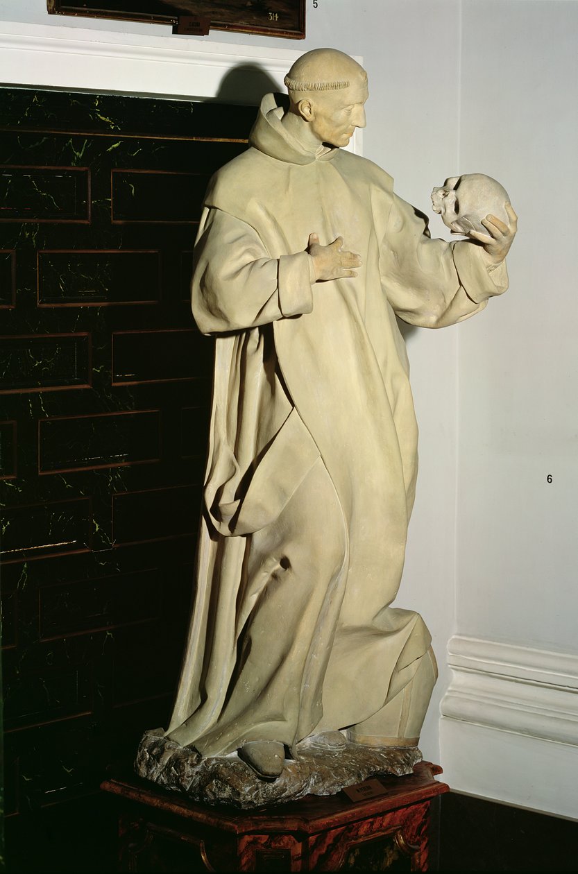 Sankt Bruno (1030-1101) (marmor) av Manuel Pereyra