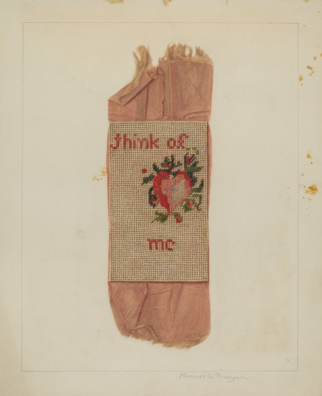 Bokmärke Valentine, c. 1938. av Manuel G. Runyan
