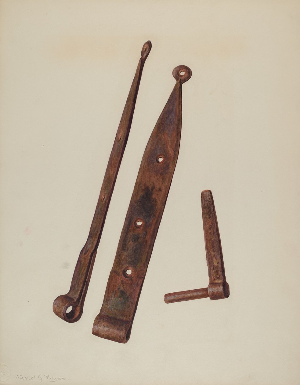Gångjärn och bult, c. 1939. av Manuel G. Runyan