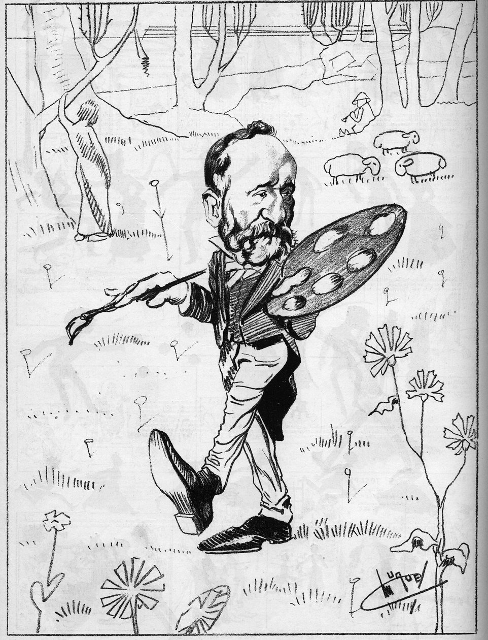 Puvis de Chavannes (1824-1898), fransk målare. av Manuel Luque