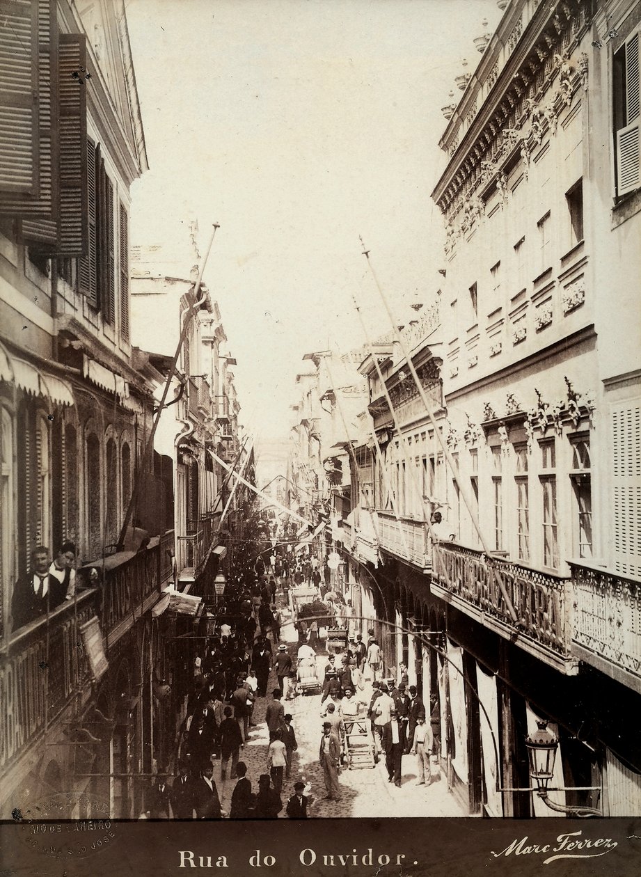 En gata i Ouvidor, Brasilien av Marc Ferrez