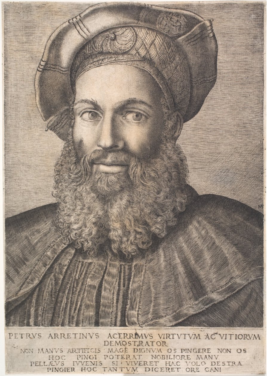Pietro Aretino av Marcantonio Raimondi