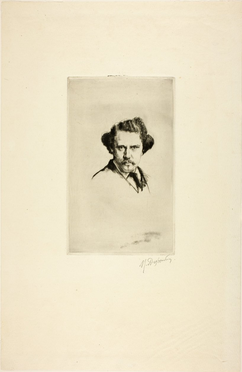 Porträtt av Alfred Cadart, 1875 av Marcellin Gilbert Desboutin