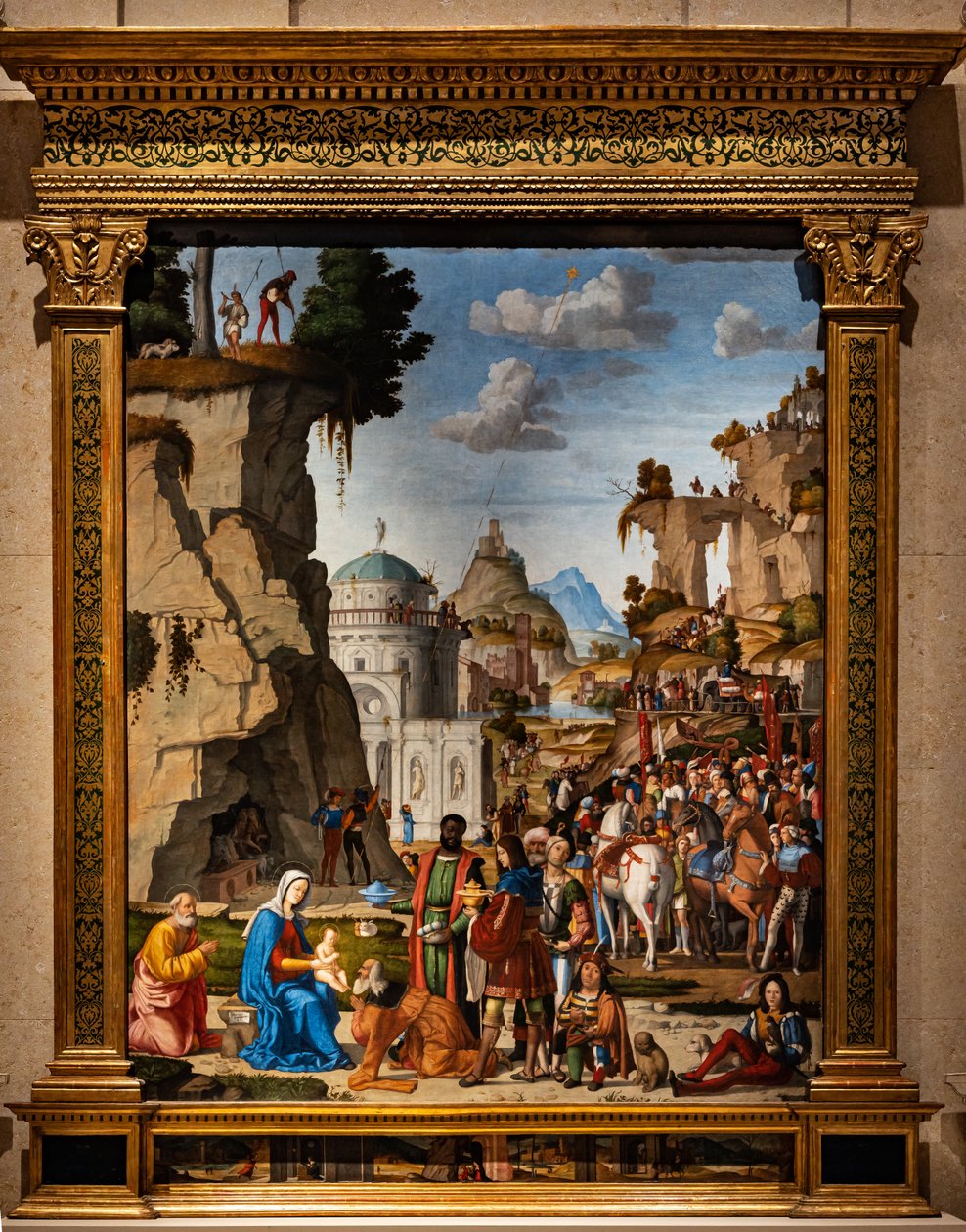 Tillbedjan av de vise männen av Marcello Fogolino