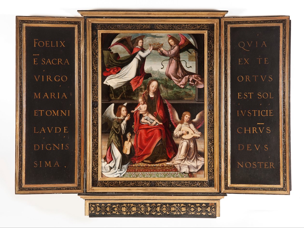 Triptych of the Coronation of the Virgin av Marcellus Coffermans