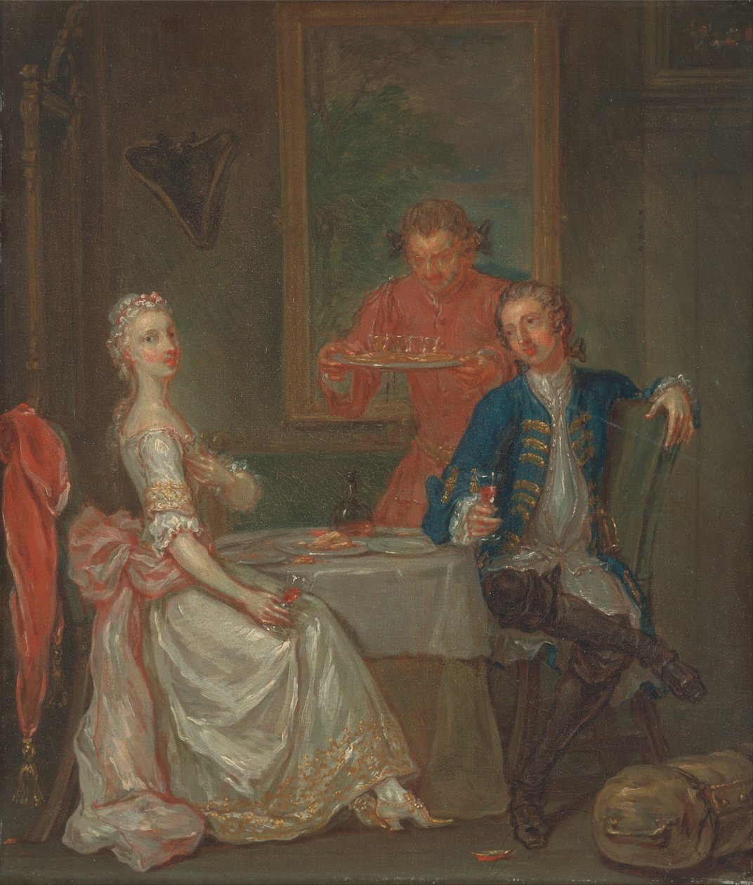 A Dinner Conversation av Marcellus Laroon the Younger