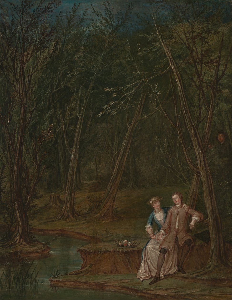 Lovers in a glade av Marcellus Laroon the Younger