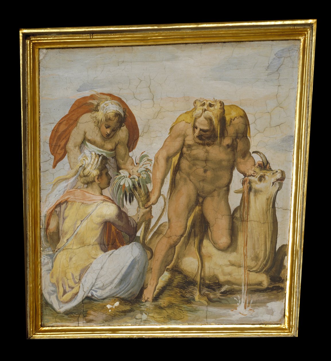 Hercules kills the bull from Crete av Marco Marchetti from Faenza