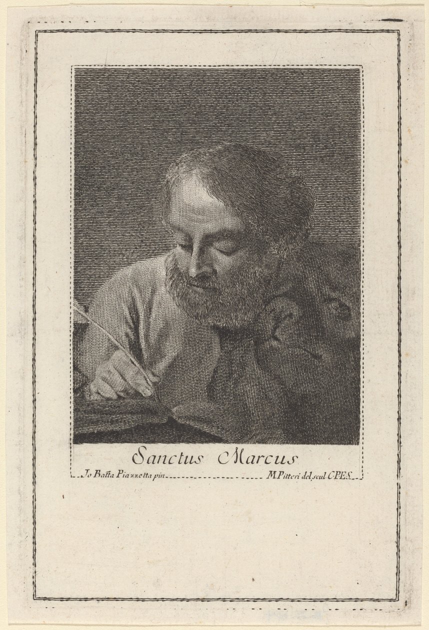 Sankt Markus av Marco Alvise Pitteri after Giovanni Battista Piazzetta