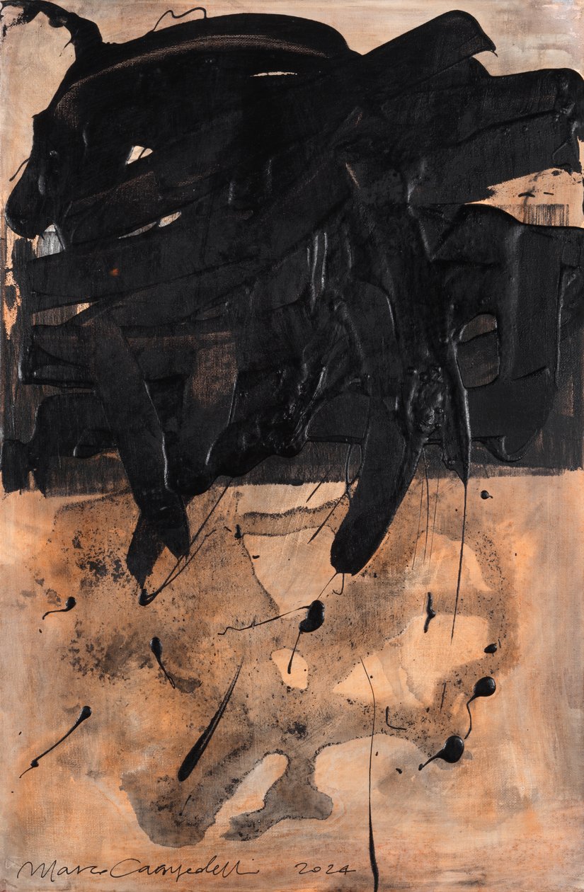 Duo, 2024 (akryl på duk) av Marco Campedelli