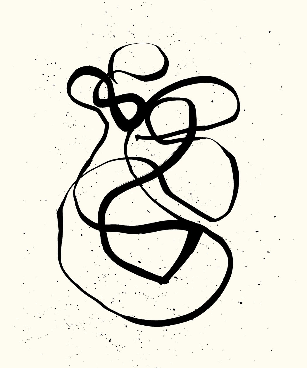 Vibration_03, 2023 (tusch på papper) av Marco Campedelli