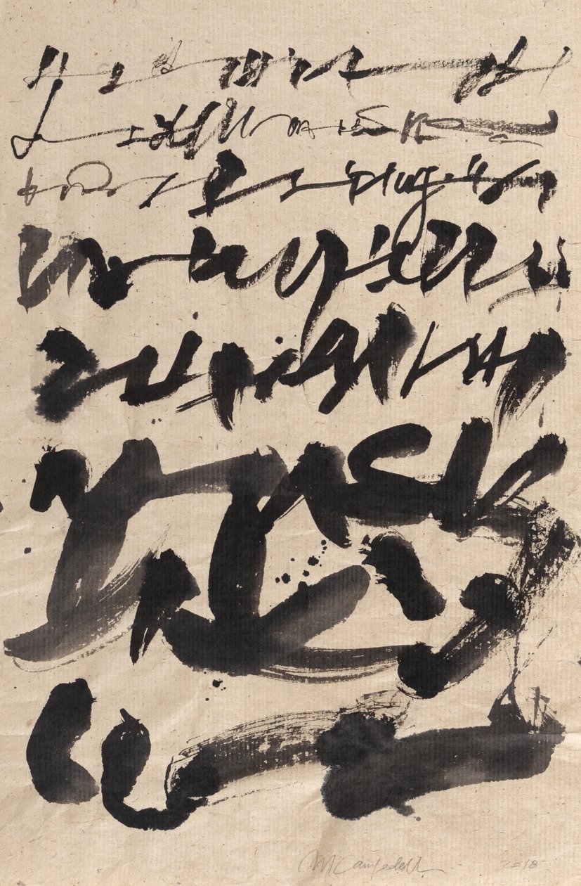 Wabi Sabi, 2018 (tusch på papper) av Marco Campedelli
