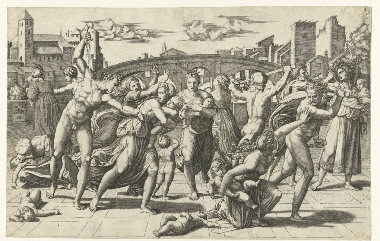 Barnmord i Betlehem av Marco Dente (possibly)