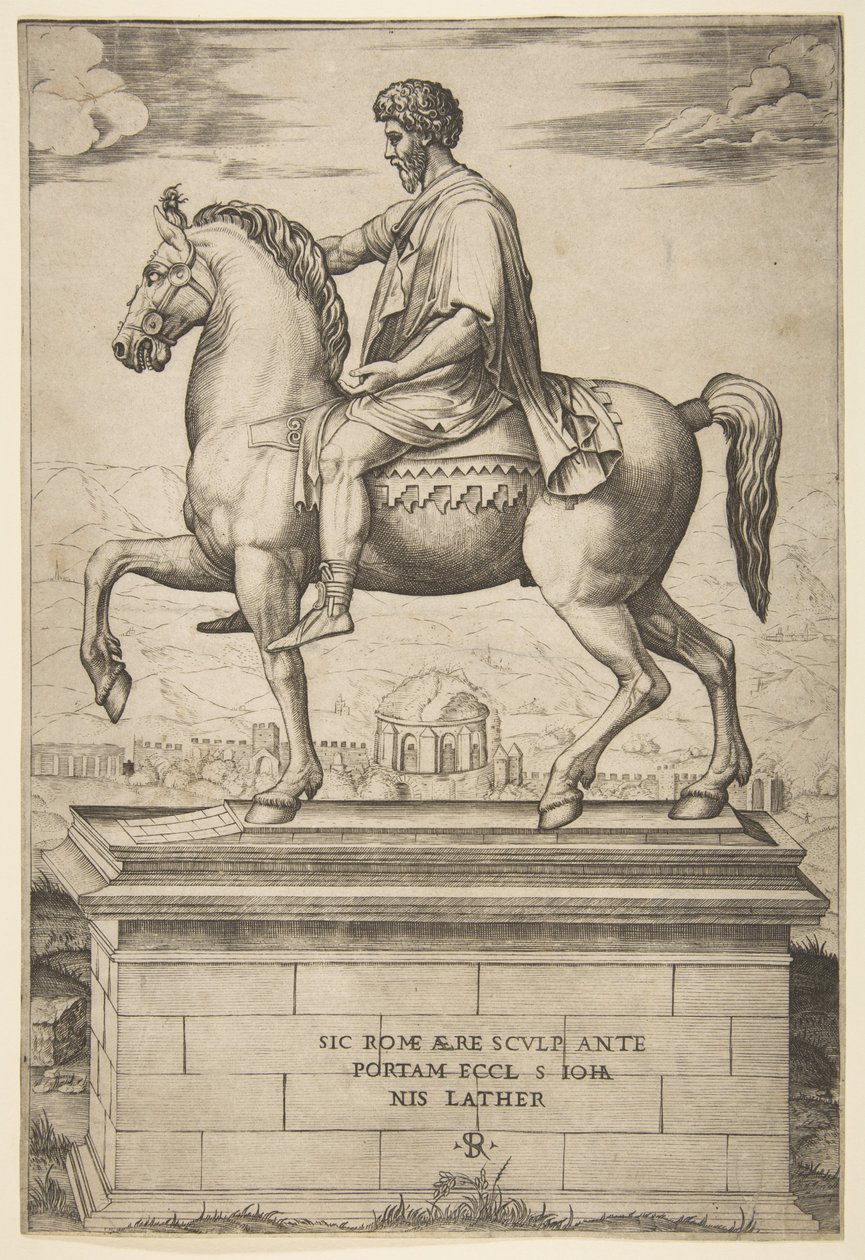 Ryttarstaty av Marcus Aurelius, 1515-27. av Marco Dente