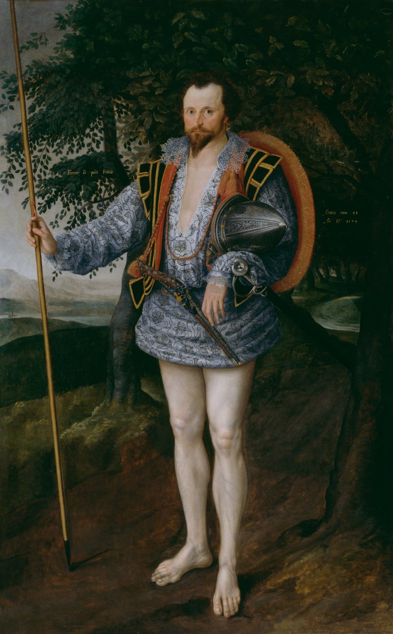 Portrait of Captain Thomas Lee av Marcus Garret Gheeraerts the Younger
