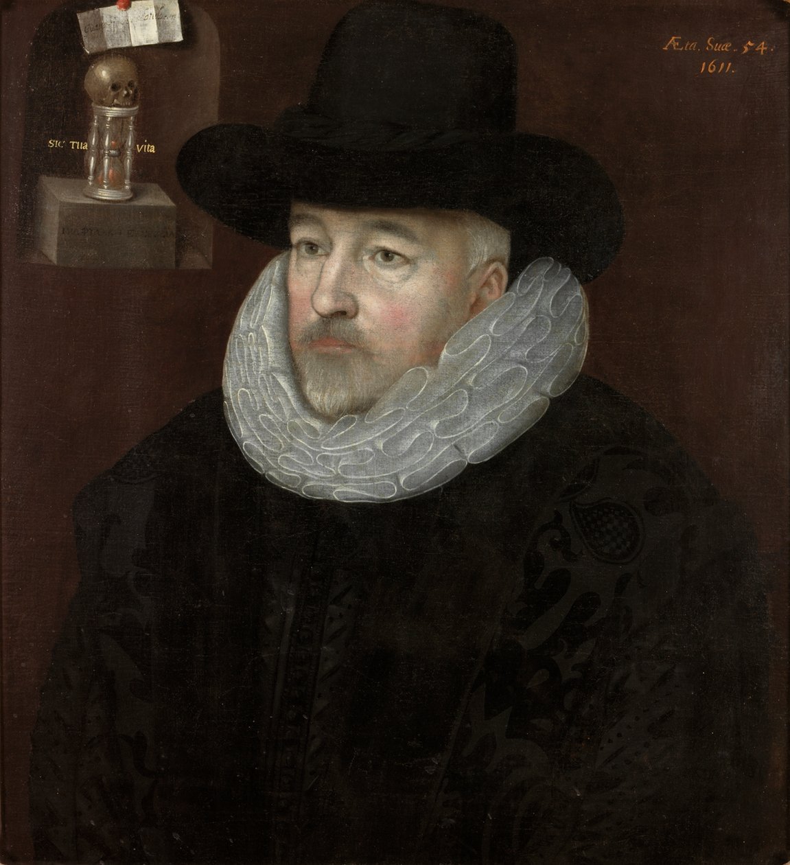 Porträtt av en man av Marcus Garret Gheeraerts the Younger