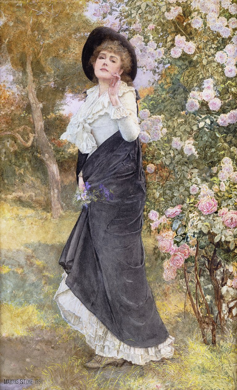 Rosenblomningstiden, 1891 av Marcus Stone