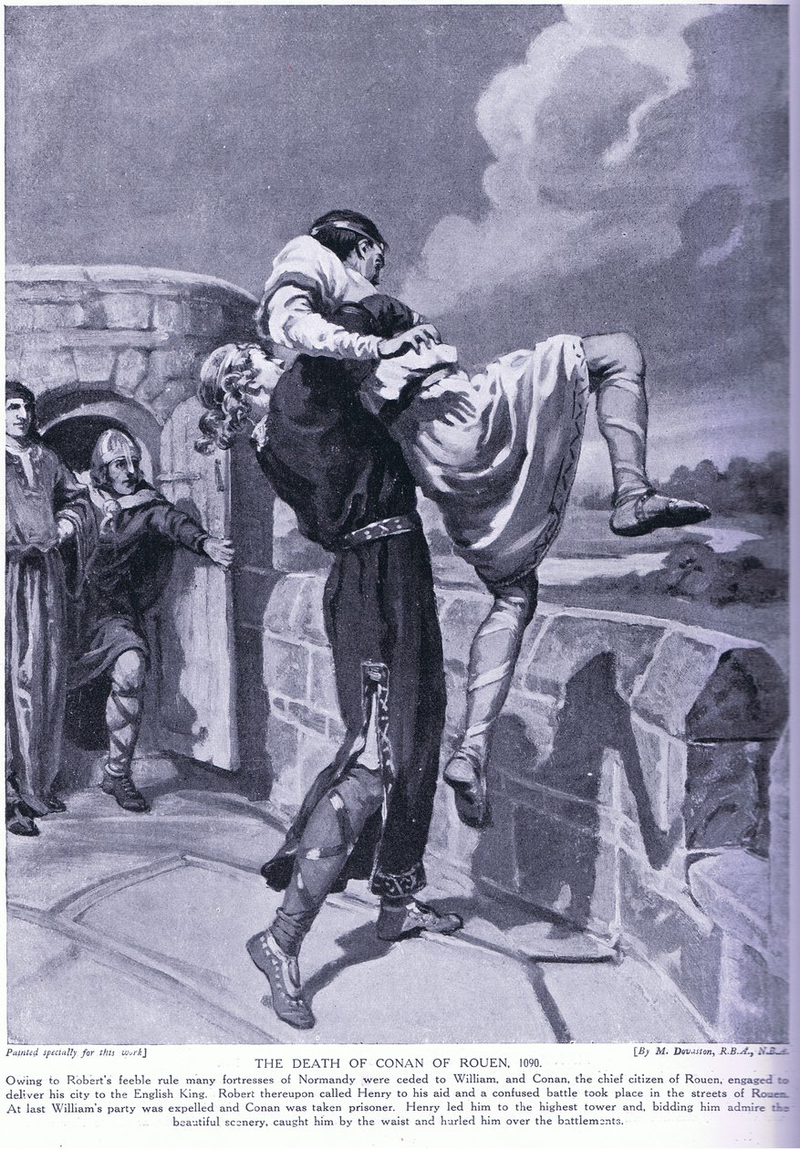 Conan av Rouens död AD1090 av Margaret Dovaston