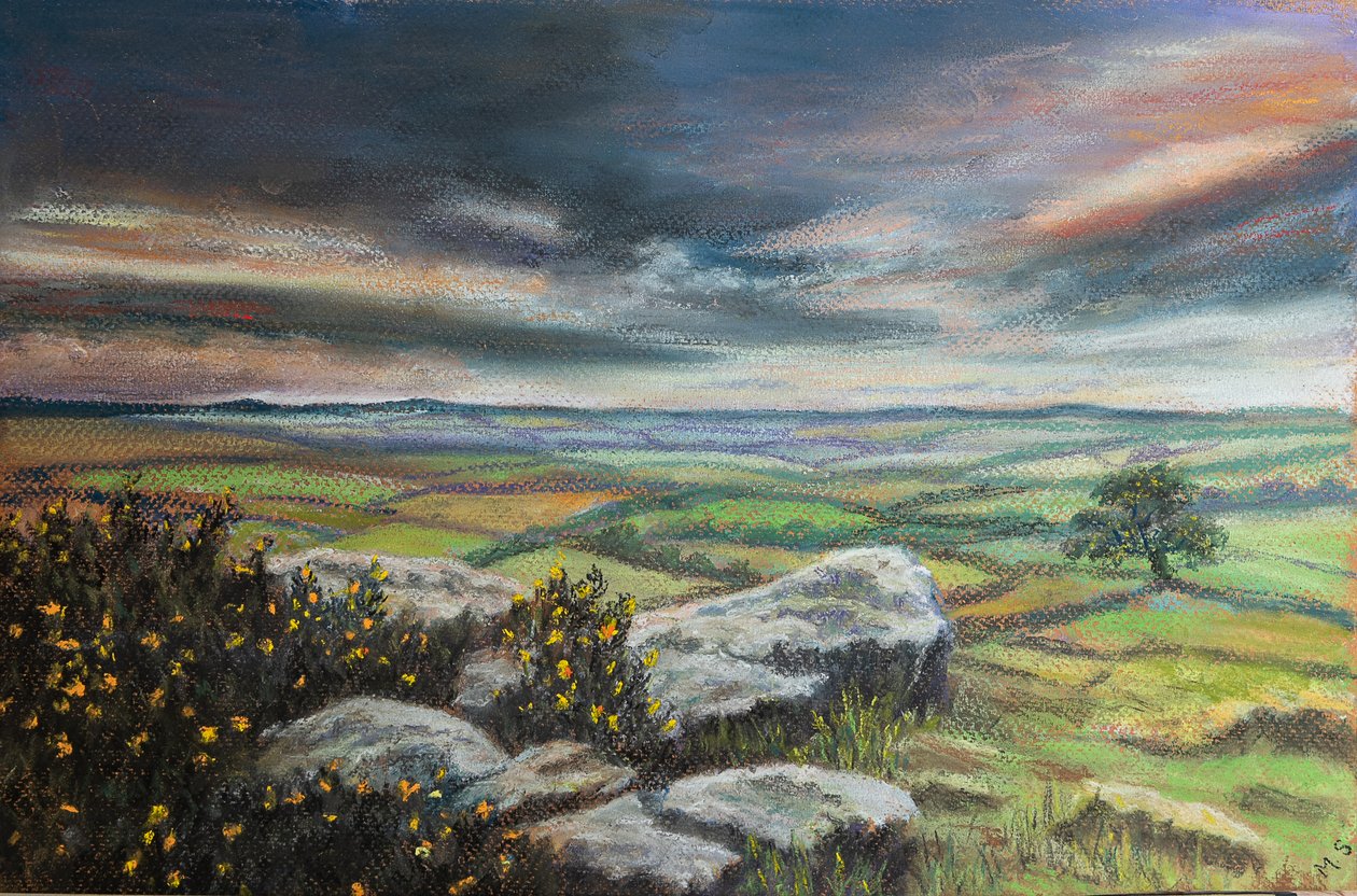 Dartmoor.S.Devon, 2020 (pastell) av Margo Starkey