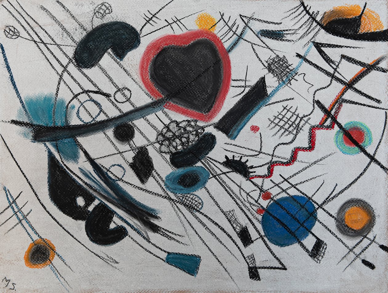 Strings of my heart, 2020 (pastell) av Margo Starkey