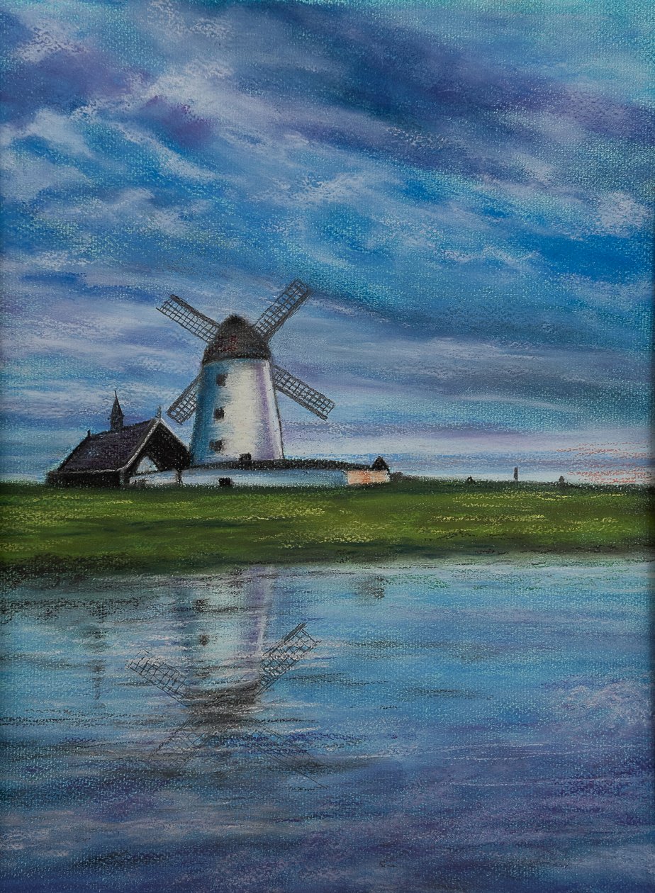 Väderkvarn..Holland, 2020 (pastell) av Margo Starkey