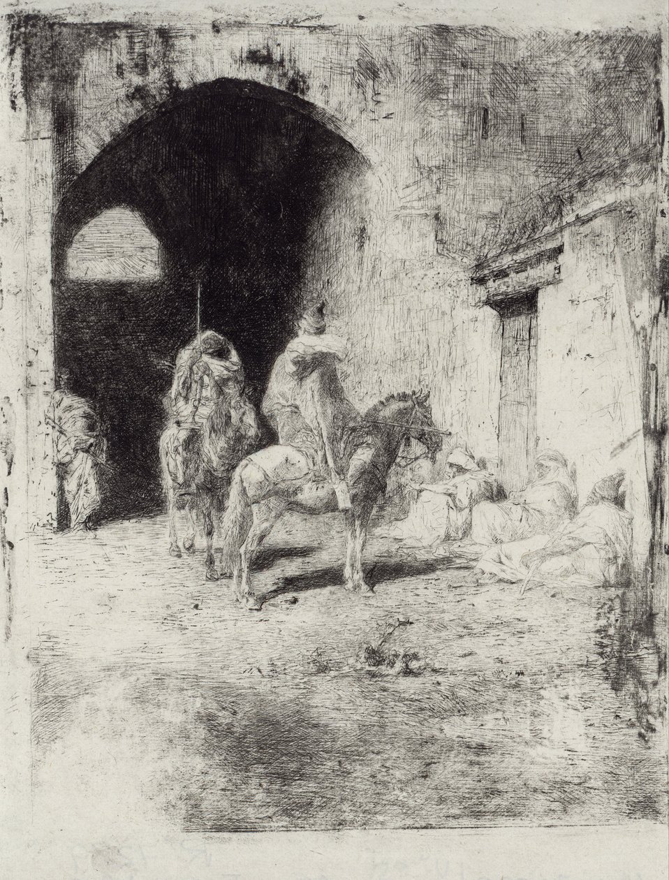 Casbah Guard in Tetouan av Marià Fortuny