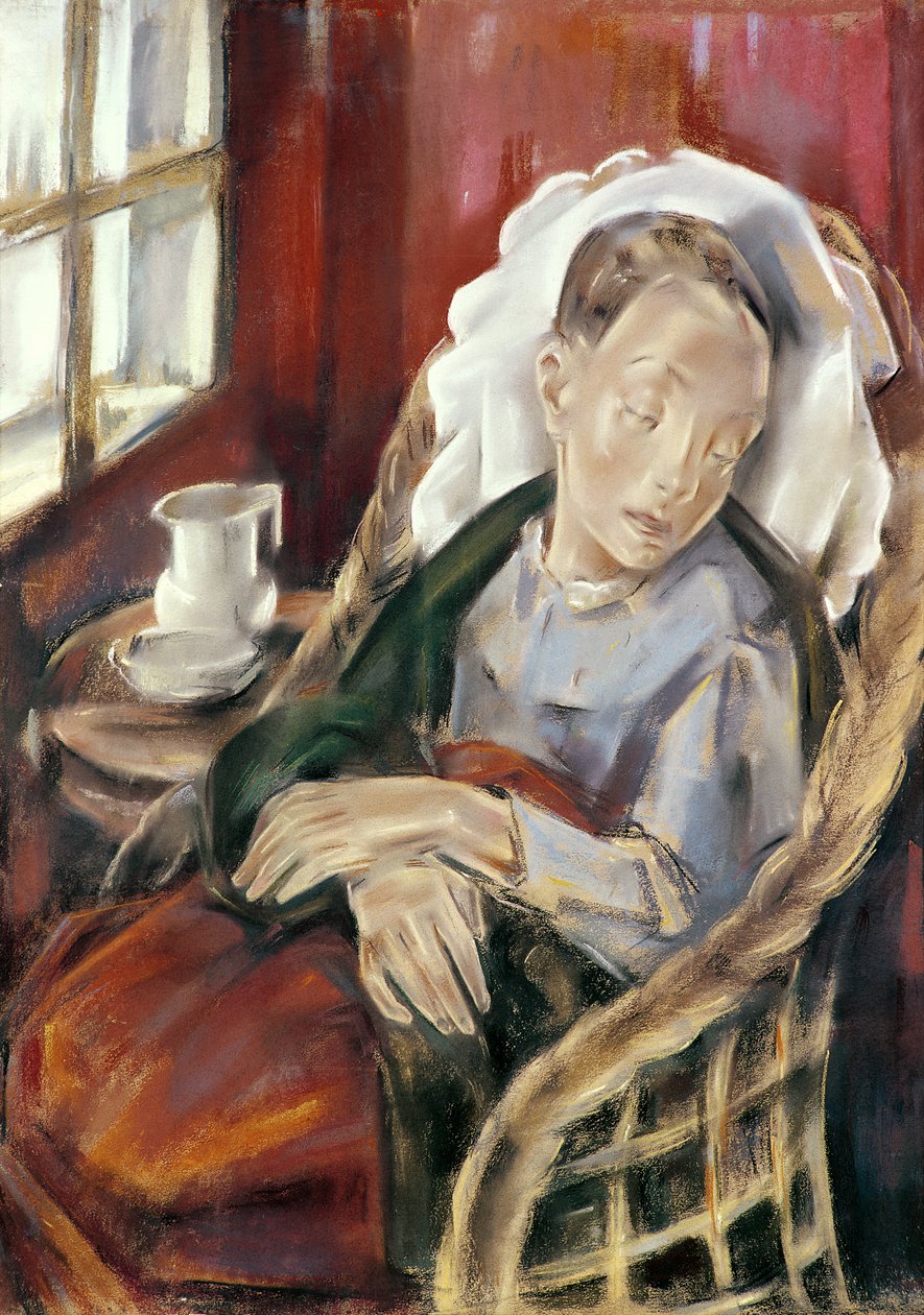 The Convalescent, 1930 (pastell på kort) av Maria Blanchard