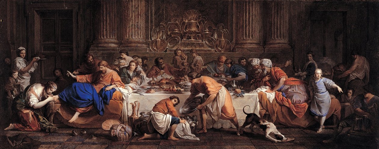 Dinner at the House of the Pharisee av Maria Felice Tibaldi Subleyras