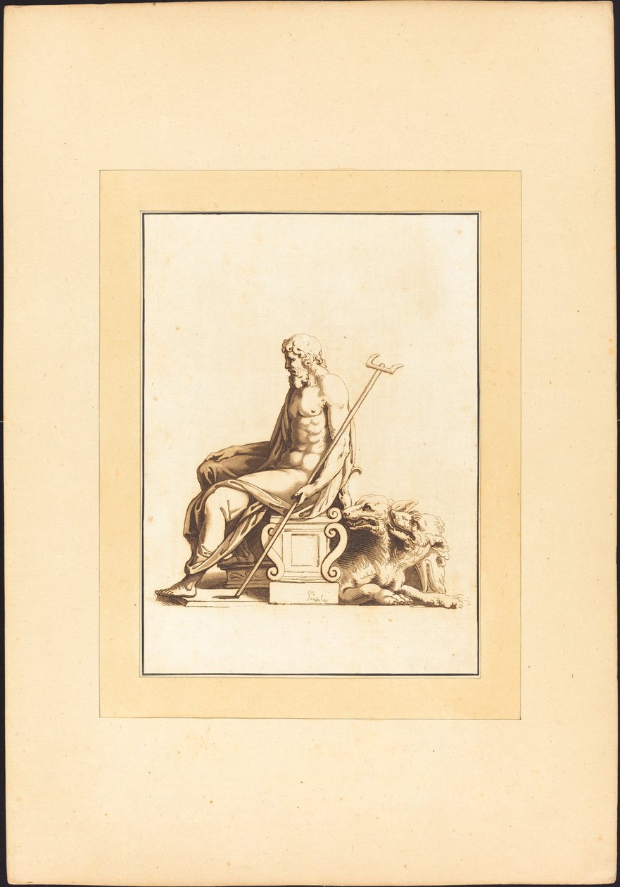 Pluto av Maria Catharina Prestel after Giulio Romano