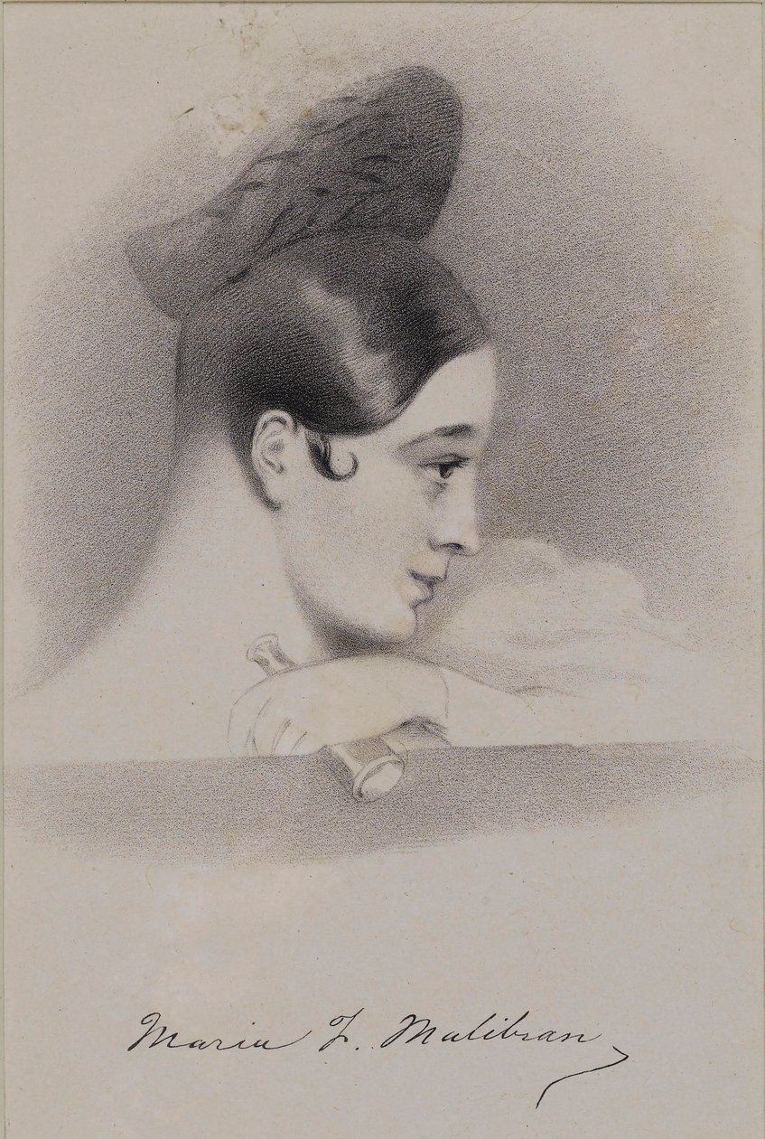 Självporträtt, tidigt 1830-tal. av Maria Malibran Garcia