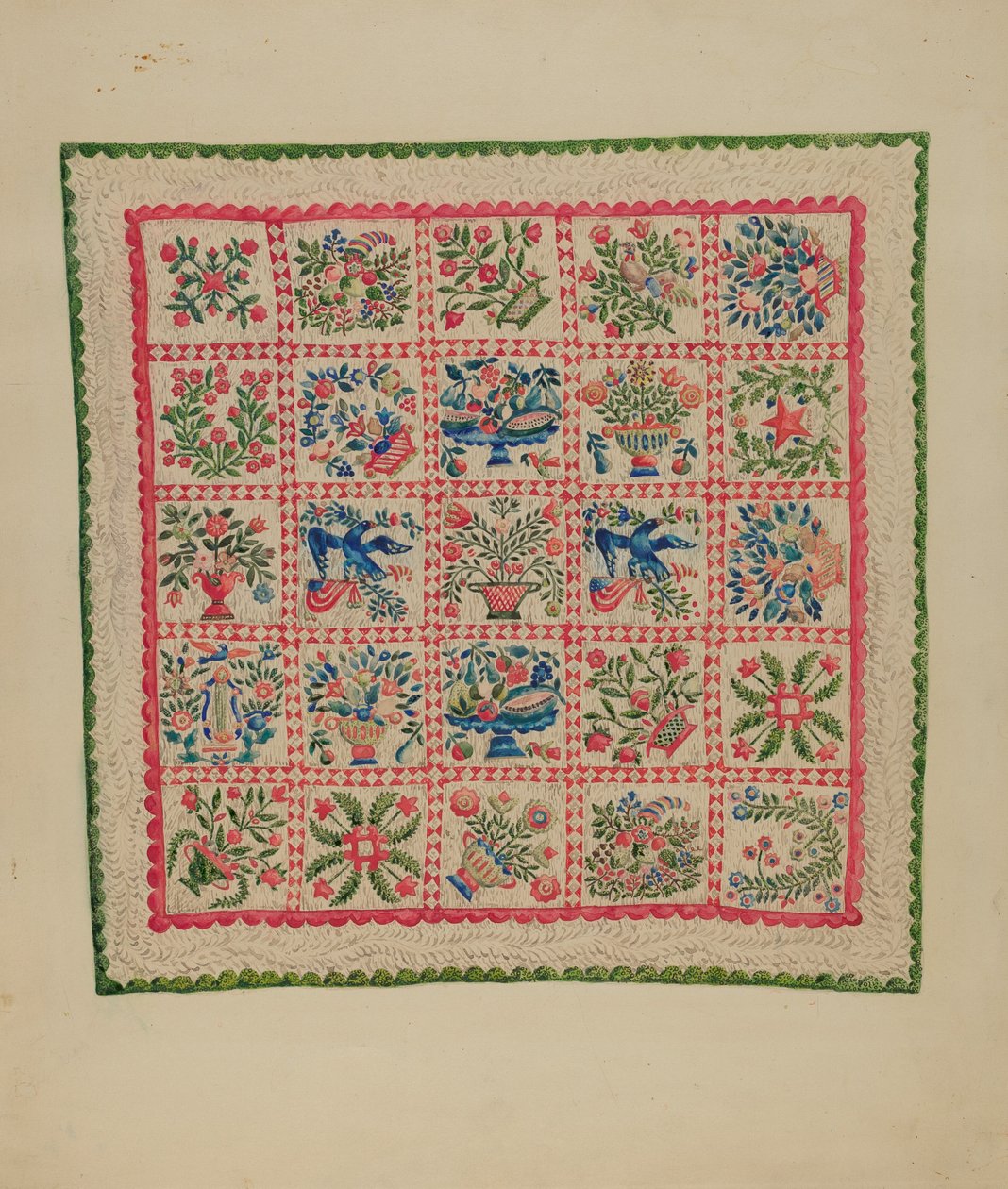 Quilt lampett av Marian Curtis Foster