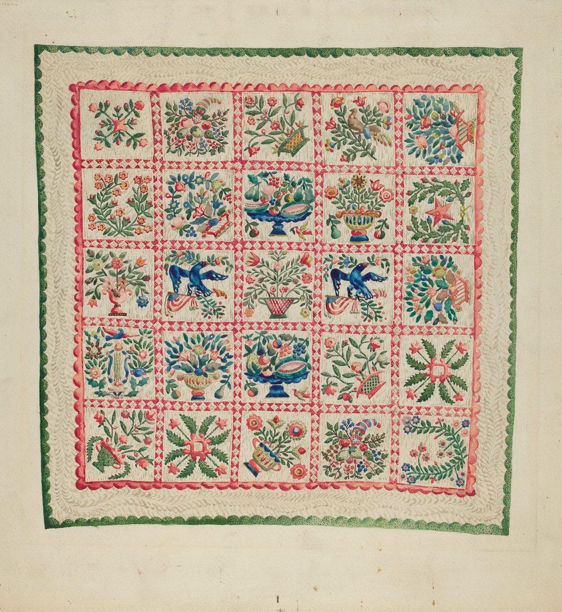 Quilt lampett av Marian Curtis Foster